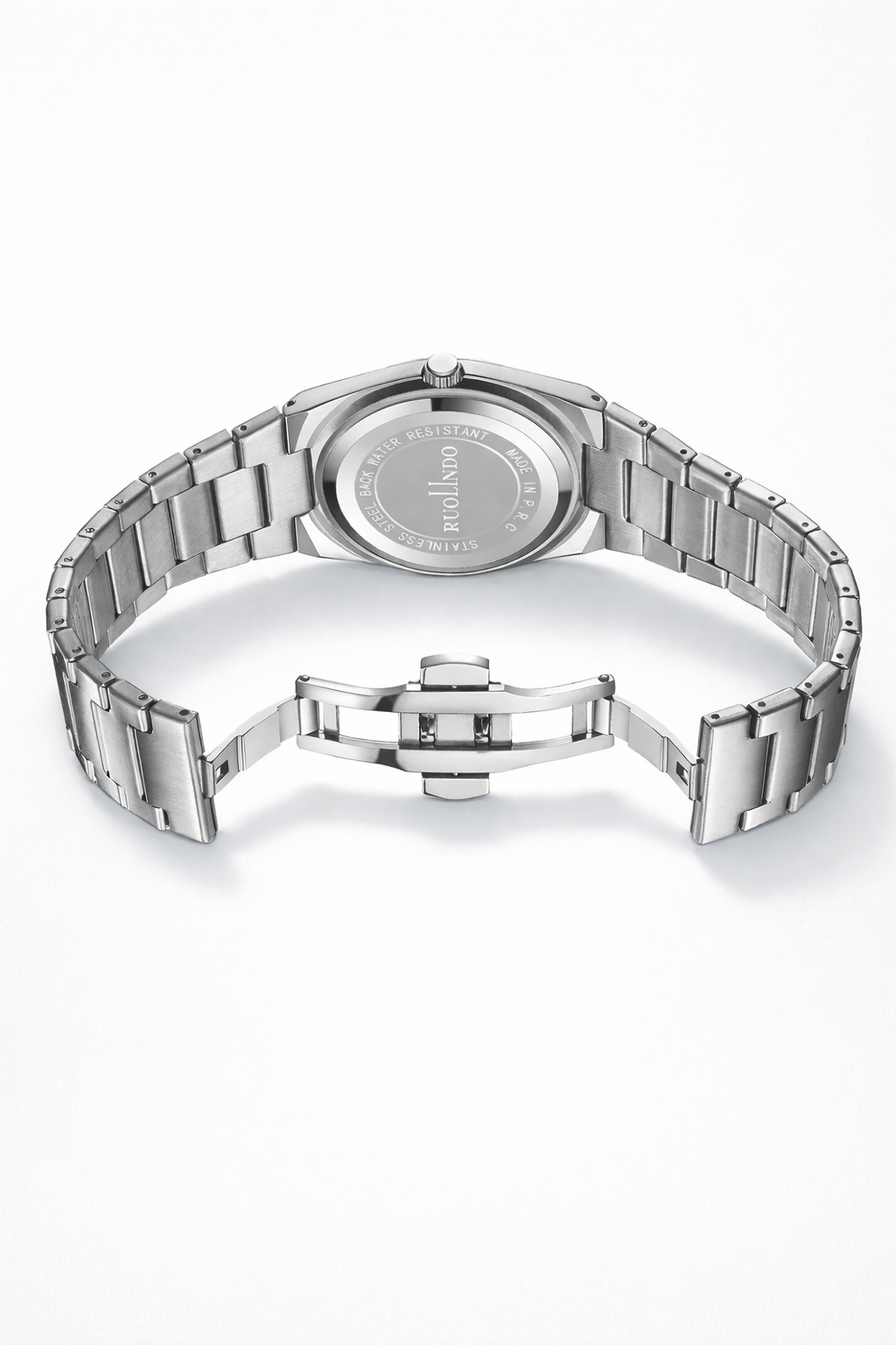 Men's watch in silver steel – Classic quartz watch with date for men - Premium quality, fast delivery