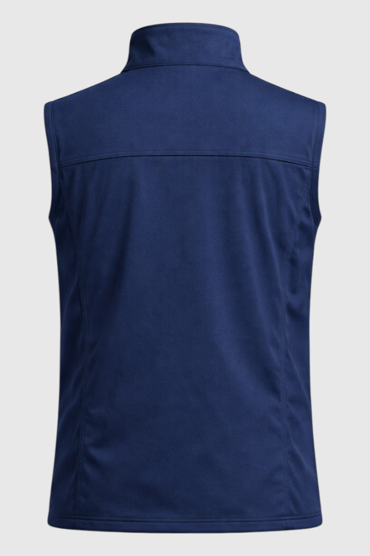 Let og Fleksibel Herrevest med Ståkrave – Fuld Lynlås og Komfortabel Pasform