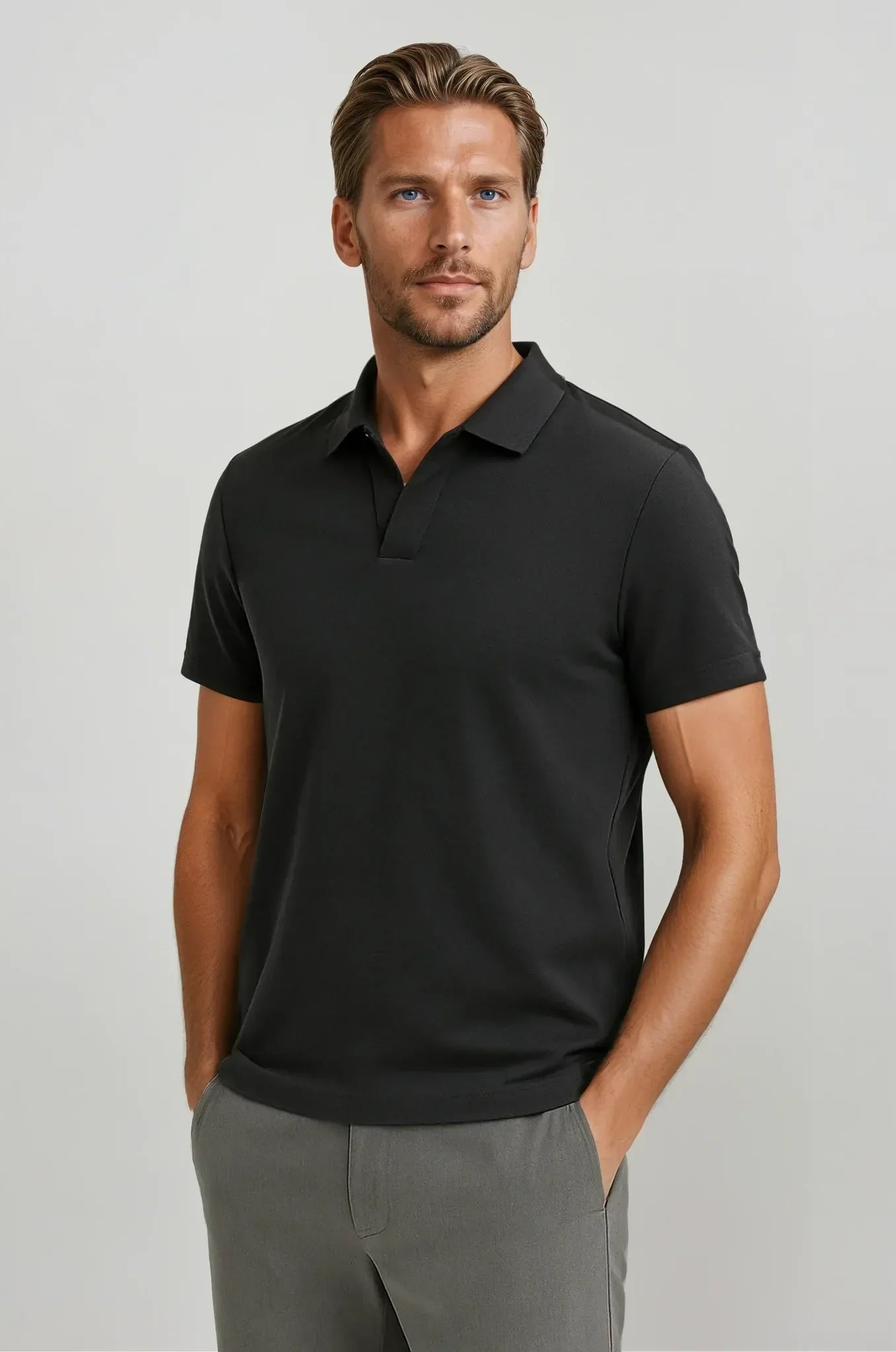 Polo Shirt Mænd i Teknisk Stof Slank Fit - 2XL - Polo skjorter - Valmont Wear
