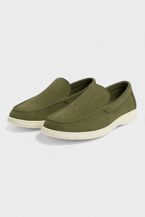 Casual Herreloafers – Olivengrøn - 46 - Loafers - Valmont Wear