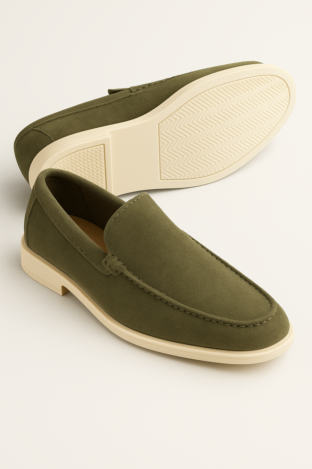Casual Herreloafers – Olivengrøn - - Loafers - Valmont Wear
