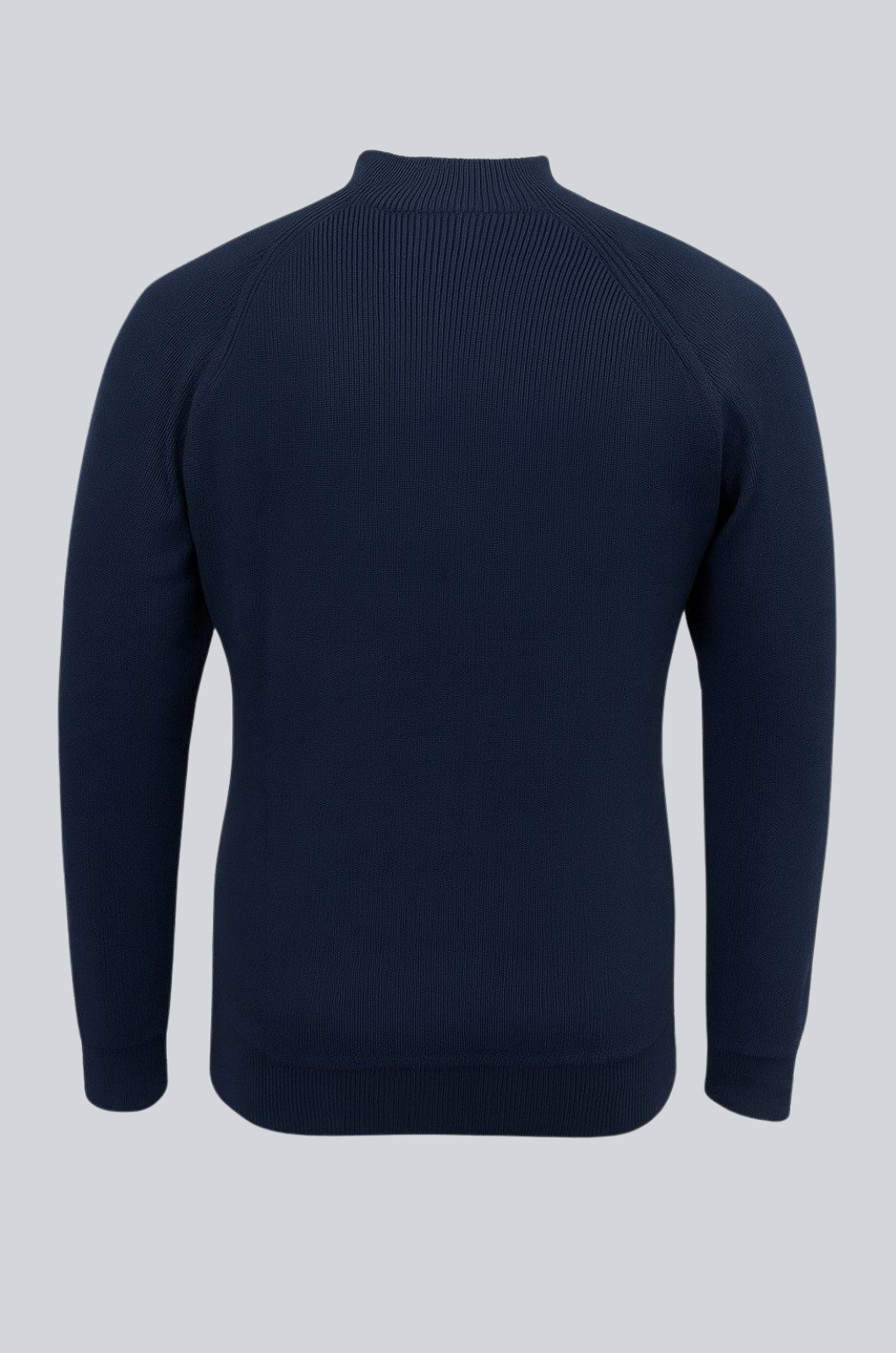 Herre Half-Zip Striktrøje med Ståkrave – Kongeblå - - Striktrøje - Valmont Wear