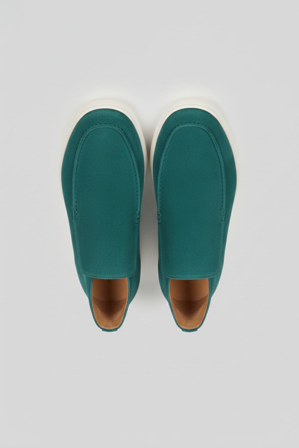 Herre Ruskinds Loafer Støvler – Slip-On Chukka Stil, Flad Hæl – Blågrøn - - Boots - Valmont Wear