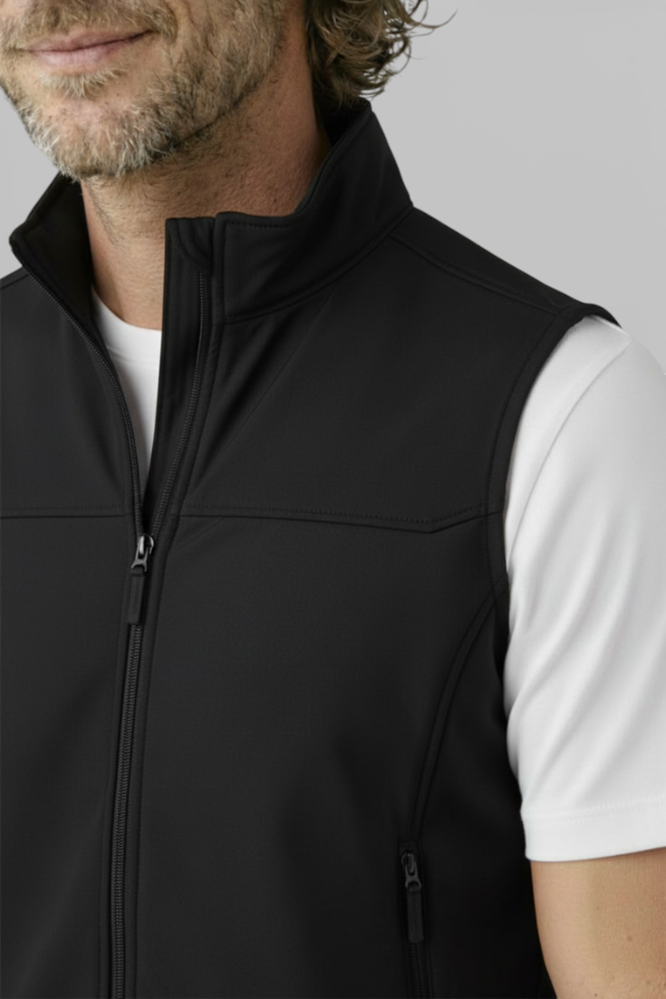 Komfortabel Herrevest i Stretch Fleece - Fuld Lynlås og Tidløst Design - Veste - Valmont Wear