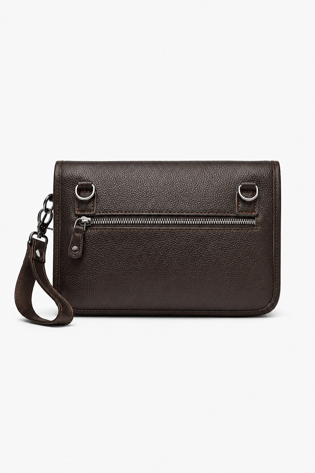 Brun crossbody-taske til mænd med justerbar rem - - Taske - Valmont Wear