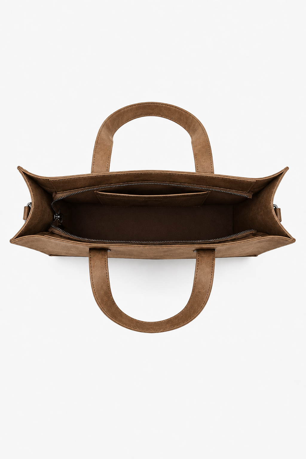 Brown Business Bag for Men with Handles and Adjustable Shoulder Strap