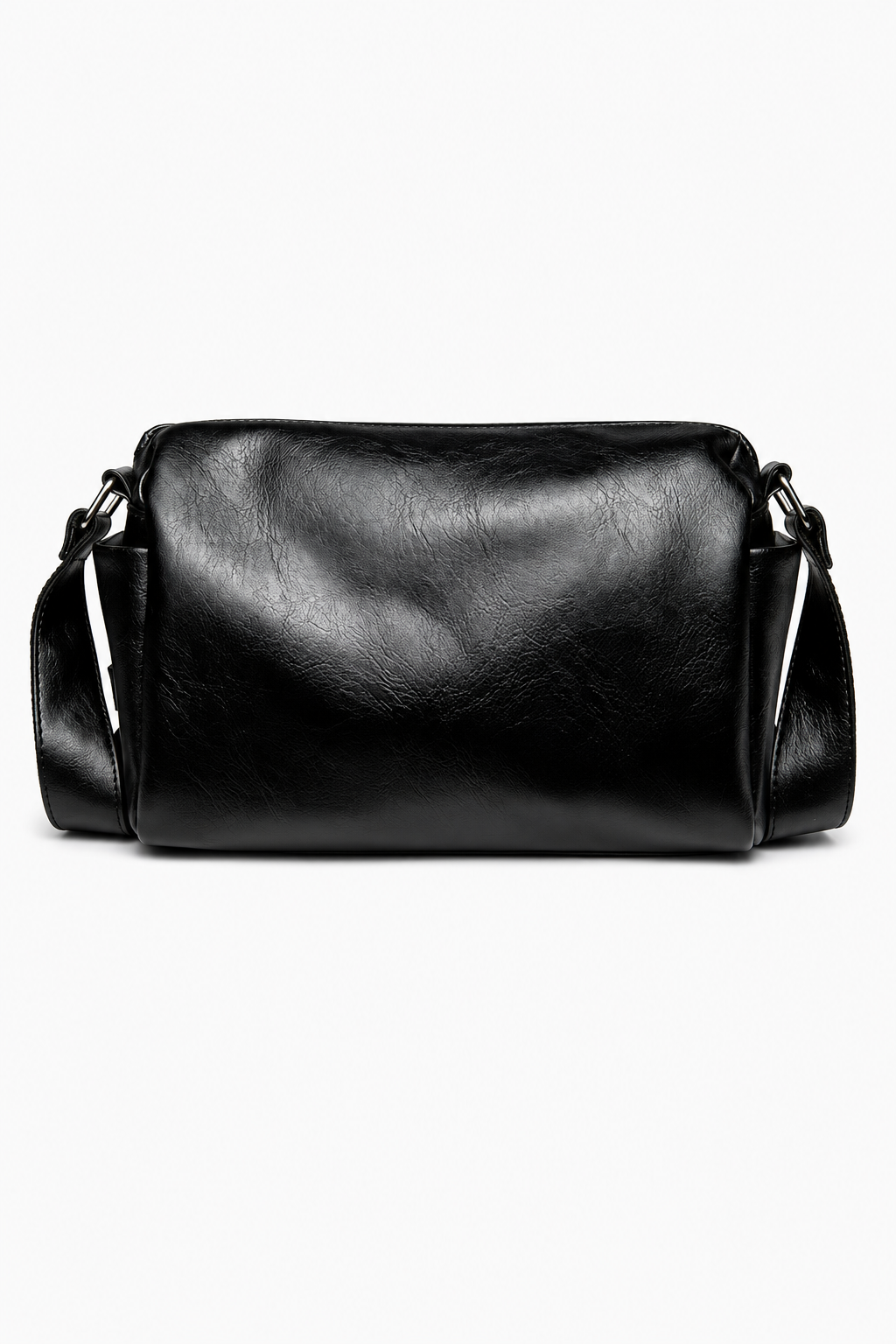 Sort Crossbody-taske til Herre – Justerbar Skulderrem og Indvendige Lommer