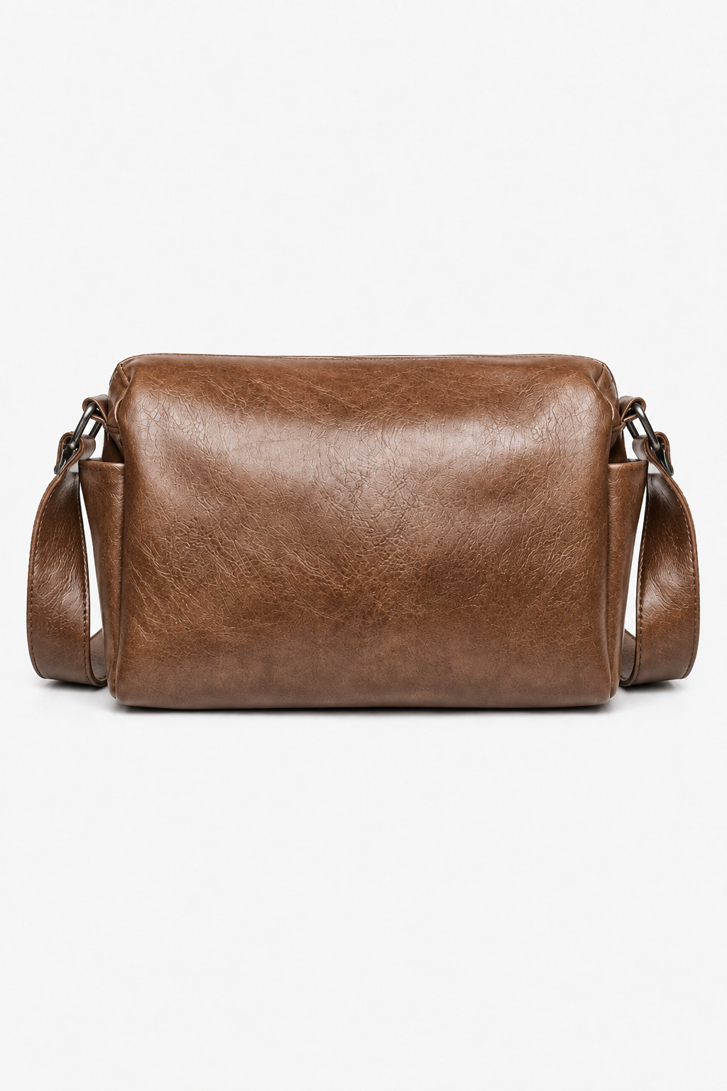 Brown Crossbody Bag for Men – Adjustable Shoulder Strap and Organized Interior