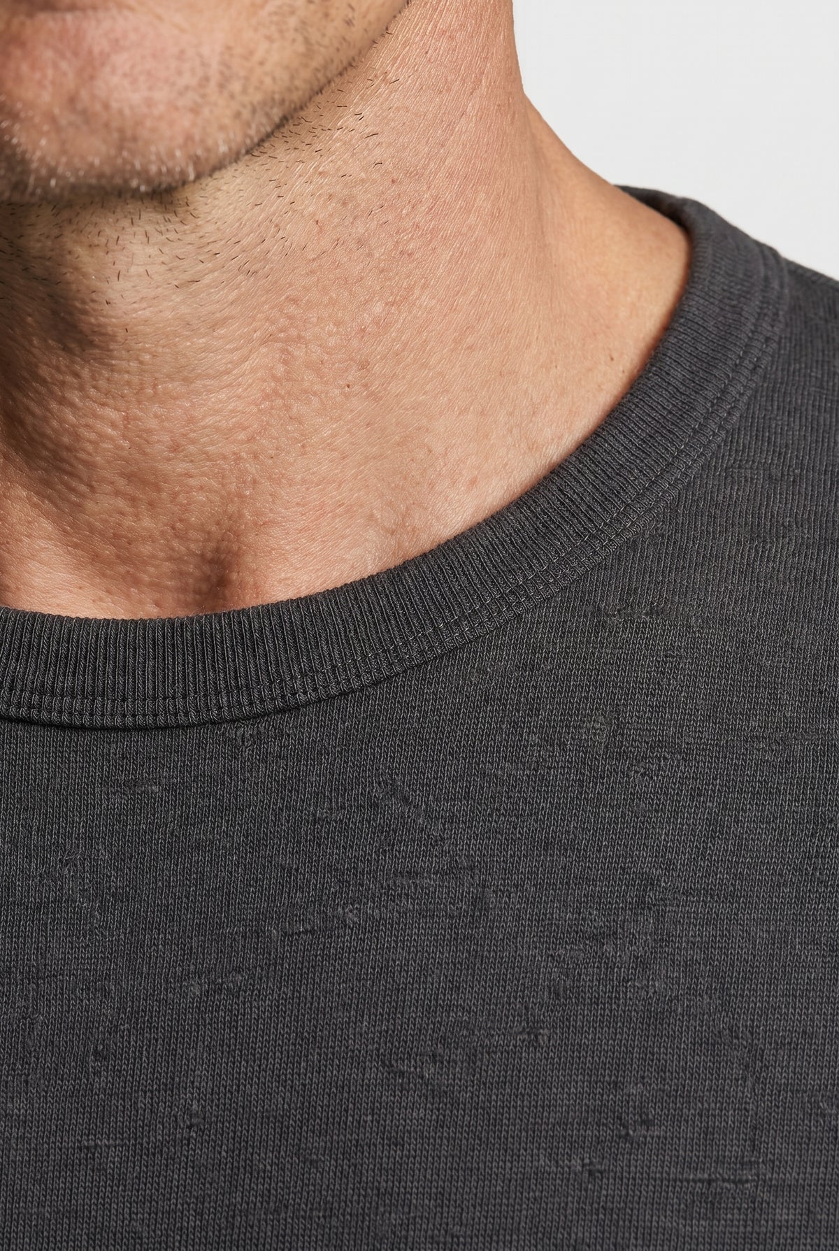 T-Shirt til Mænd - Antraciet - Lin - Slim Fit - frame 5