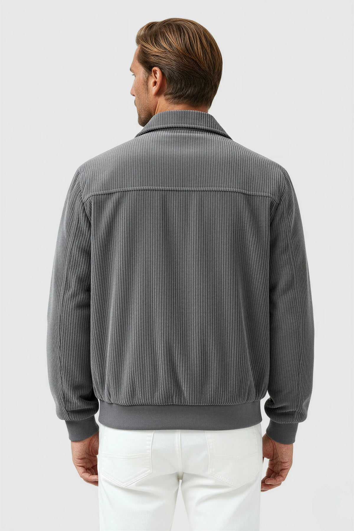 Herre Corduroy Jakke – Grå - - Jakker - Valmont Wear