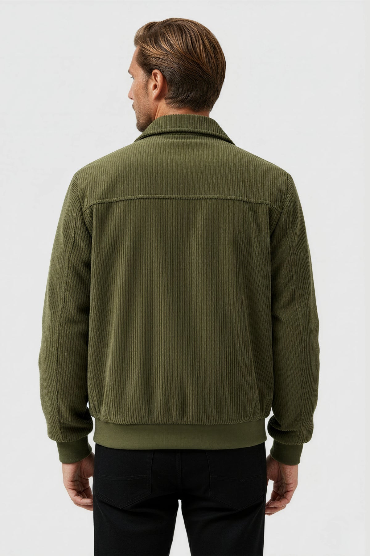 Herre Corduroy Jakke – Armygrøn - - Jakker - Valmont Wear