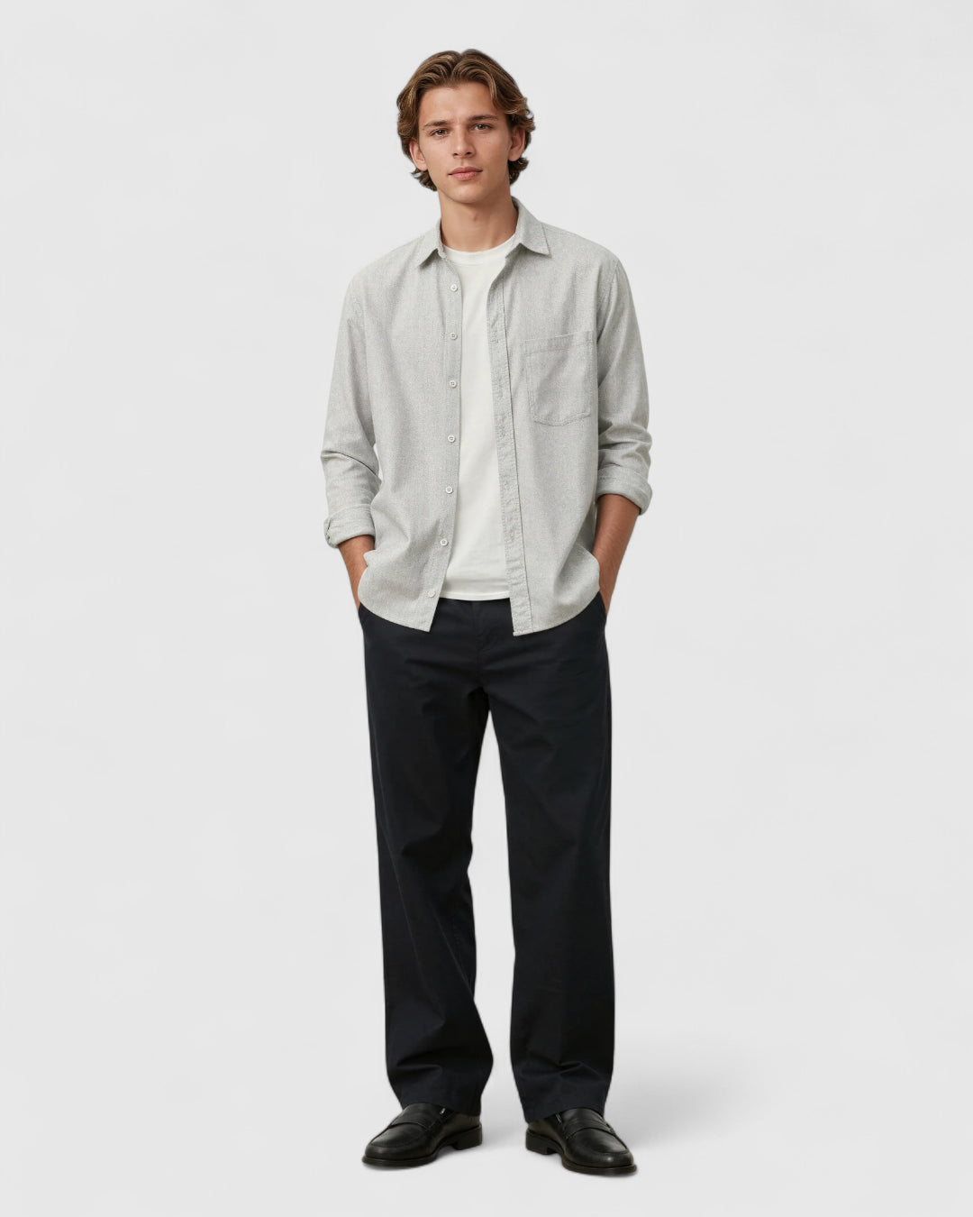 Herre Chinos i Navy Blå - Løs Pasform - Marineblå - Chinos - Valmont Wear