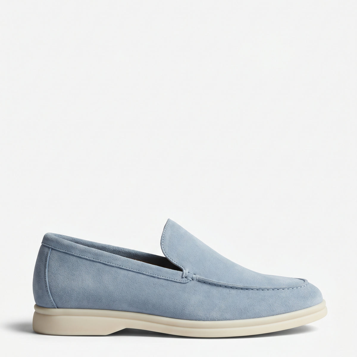 Light Blue Suede Penny Loafer - Men display picture 2