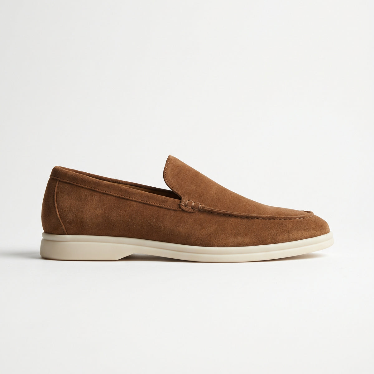 Mocha Suede Penny Loafer - Men display picture 1