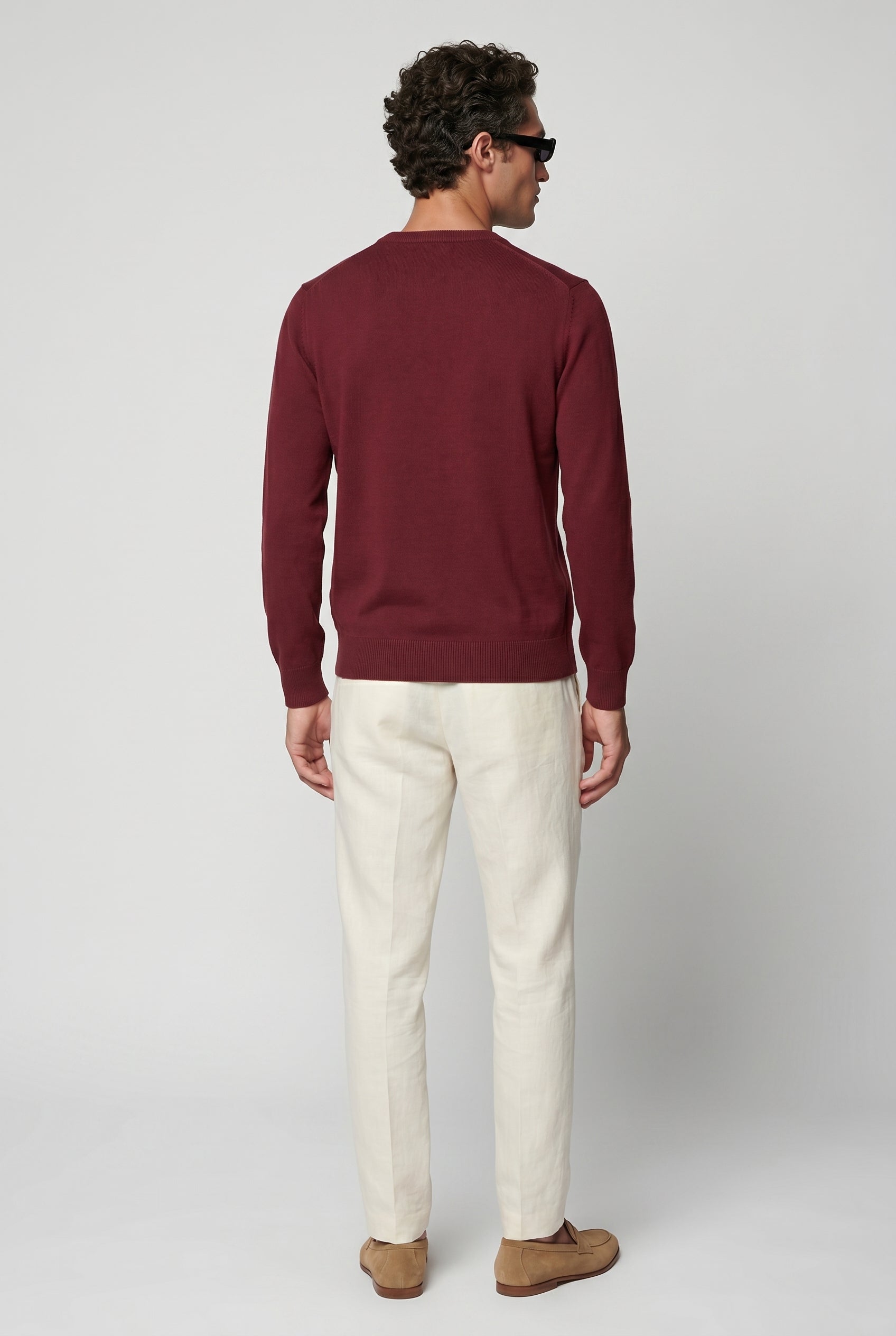 Bordeaux sweatre bagvisning