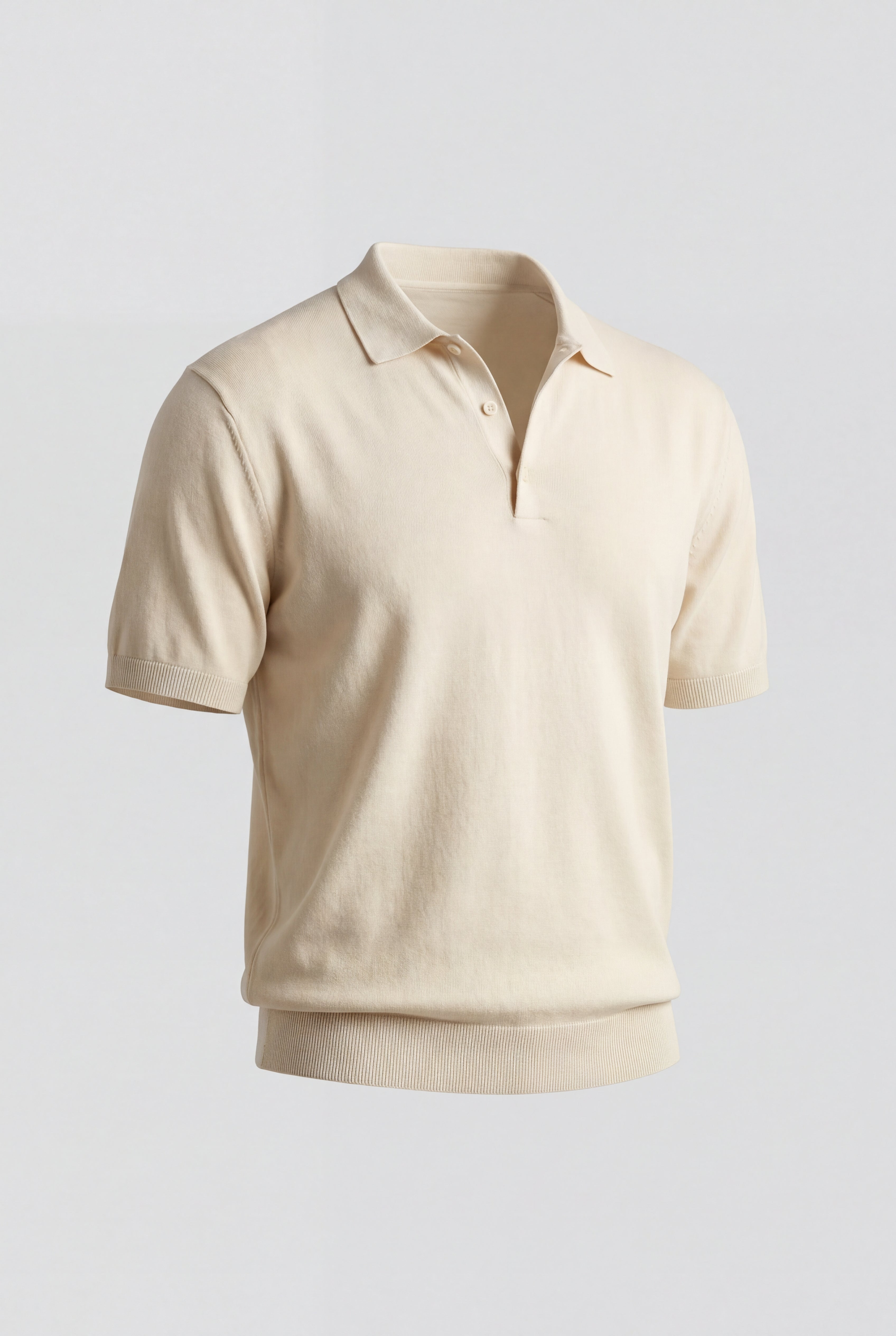 Ensemble d'été complet pour hommes - Polo en maille, short en lin & mocassins en daim - Vert olive & crème blanc