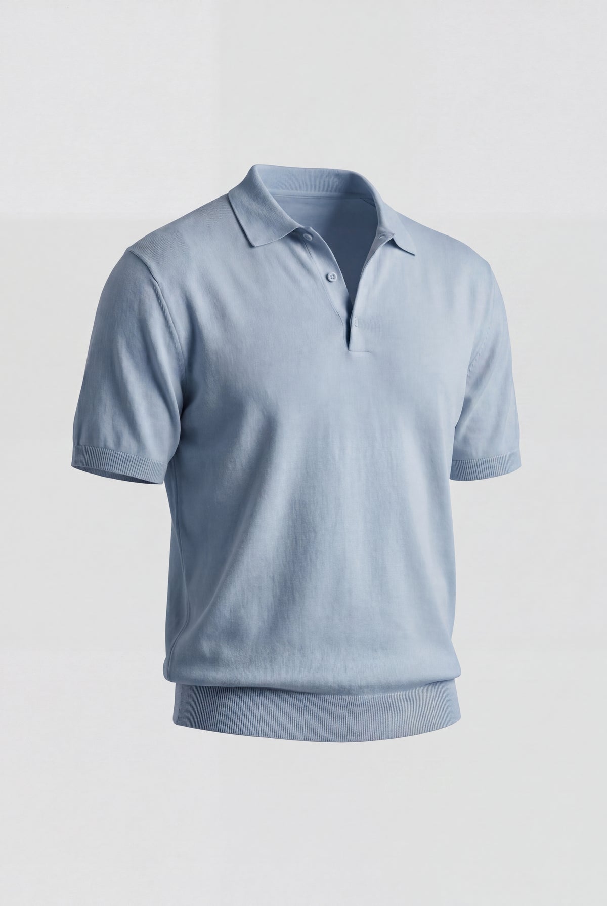 Completo estivo uomo - Polo a maglia, pantaloni in lino e mocassini in camoscio - Azzurro chiaro e crema bianco