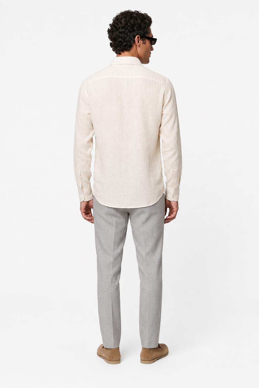 Linnen Skjorte i Premium Hør - Sand - Klassisk Sommer Skjorte - - Skjorter - Valmont Wear
