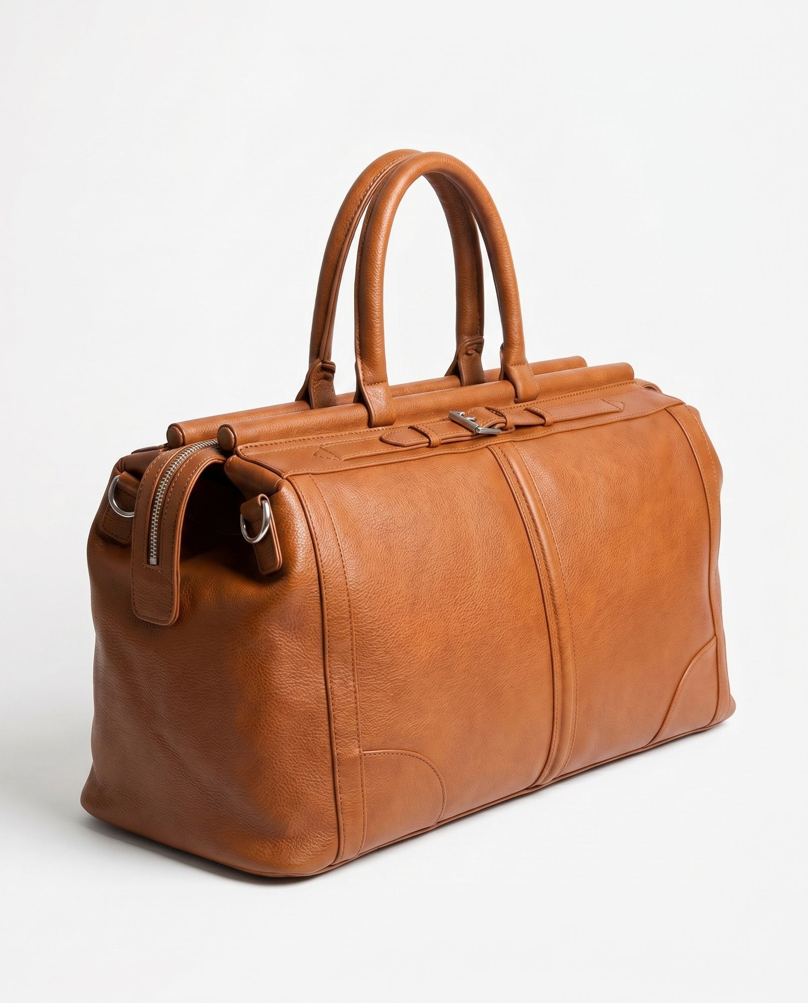 Vintage Leder-Arztkoffer für Herren – Tan Cognac Weekendreisetasche