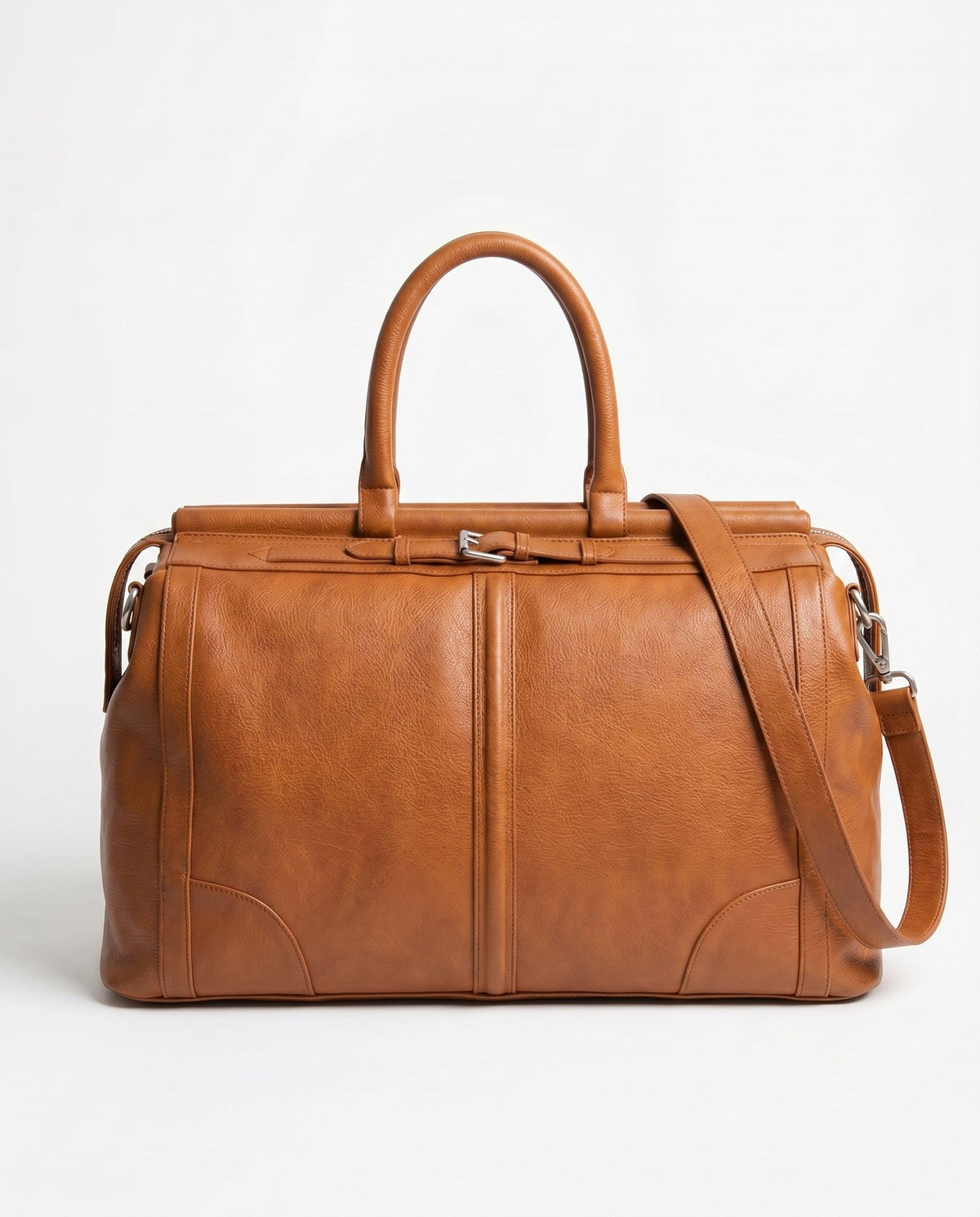 Vintage Leder-Arztkoffer für Herren – Tan Cognac Weekendreisetasche