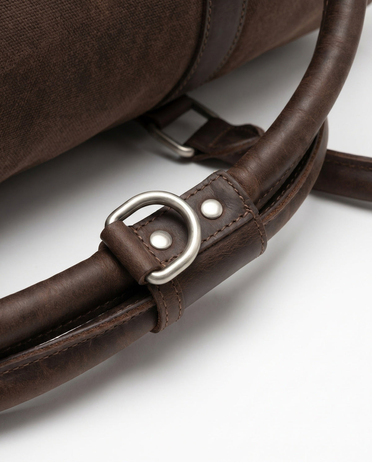Crazy-Horse Leather Duffel Bag for Men - Dark Coffee Full-Grain Premium Travel Bag