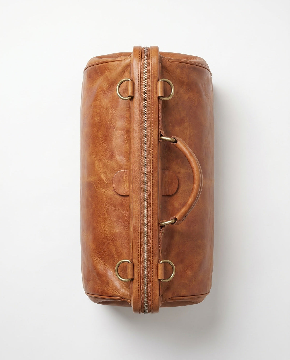 Vintage Leather Doctor Bag Duffel for Men - Natural Tan Doctor-Style
