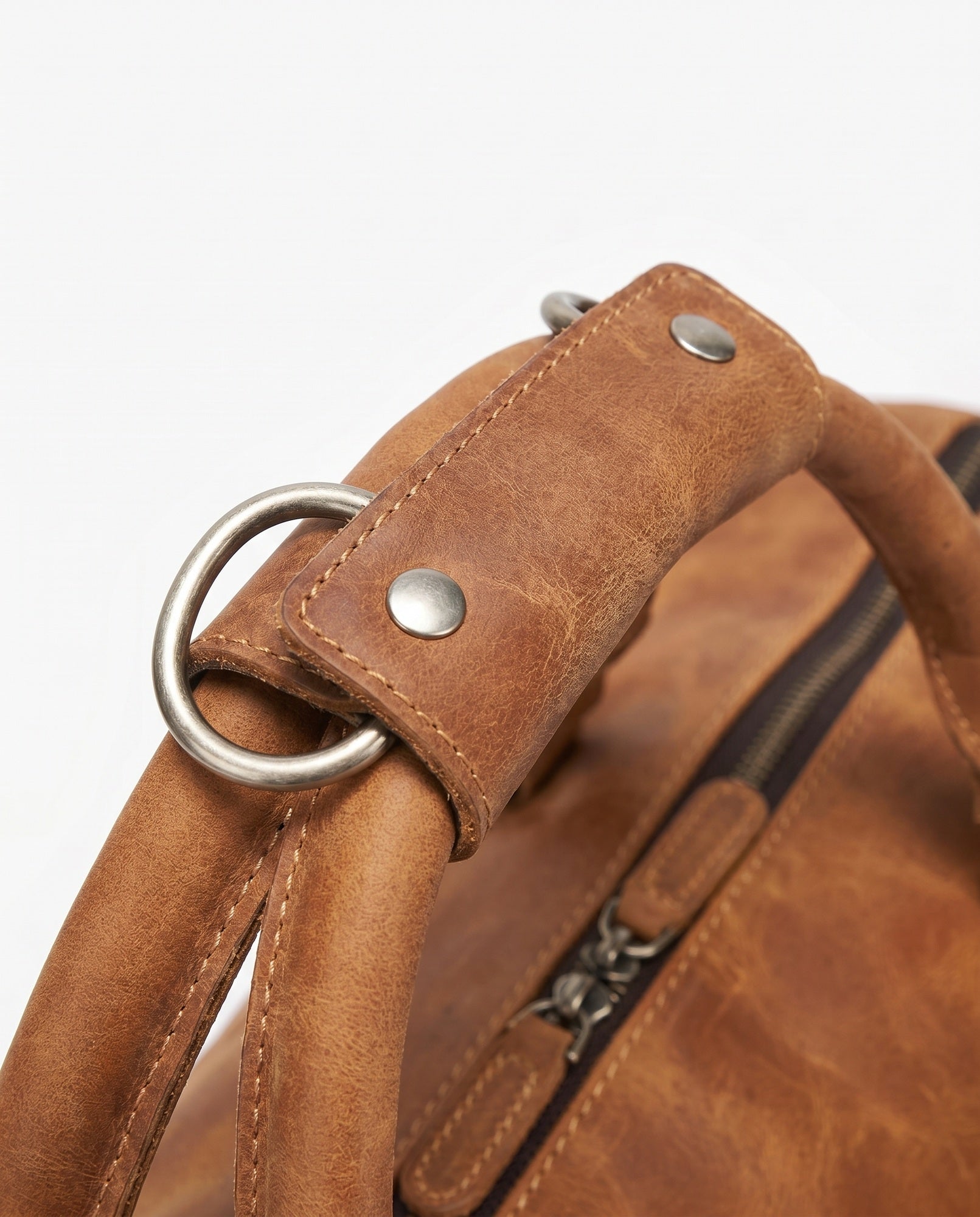 Crazy-Horse Læder Duffeltaske til Mænd - Cognac Fuldnarvet Rejsetaske - - Taske - Valmont Wear