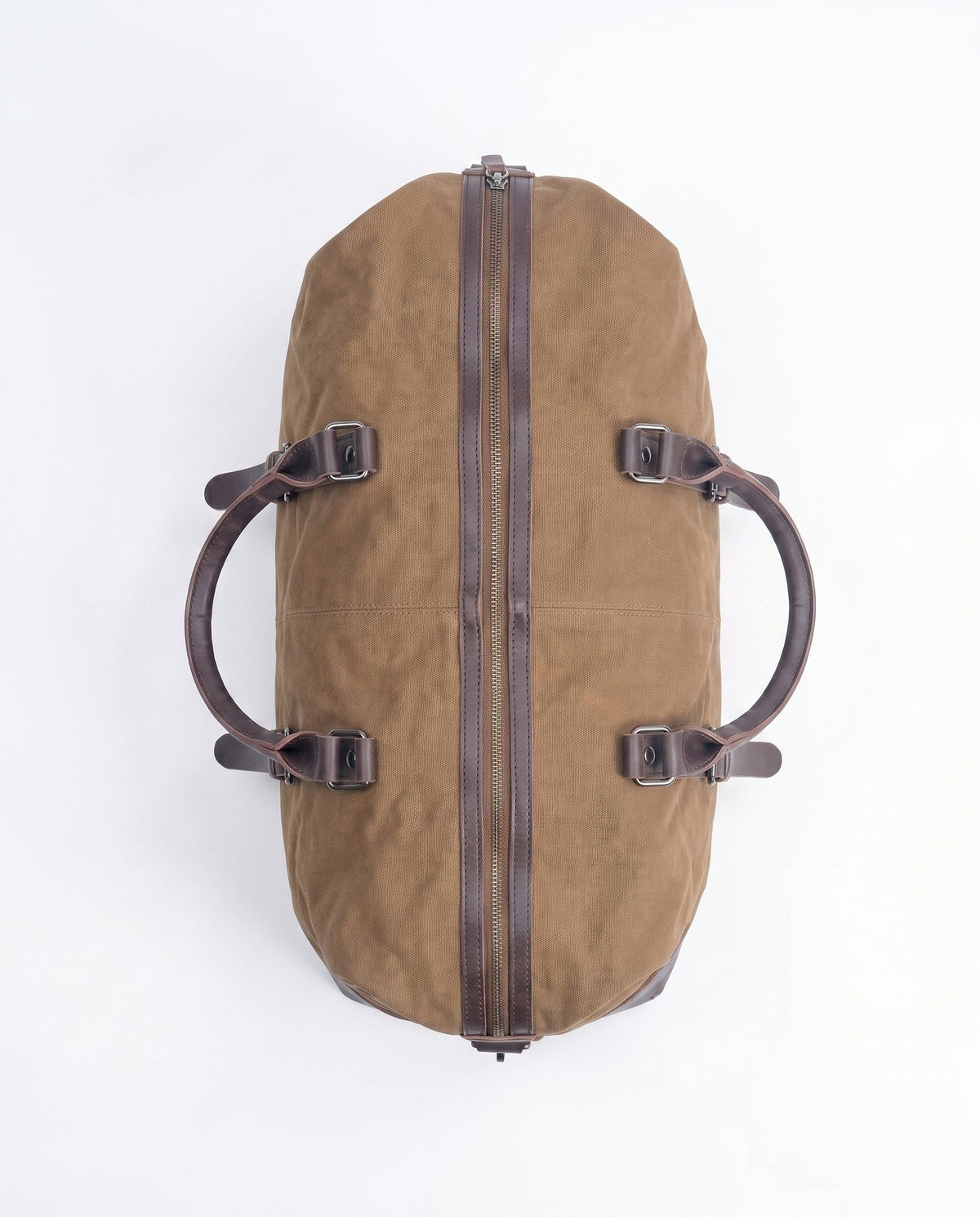 Vintage Rejsetaske til Mænd - Camel Canvas med Fuldnarvet Læder - - Taske - Valmont Wear