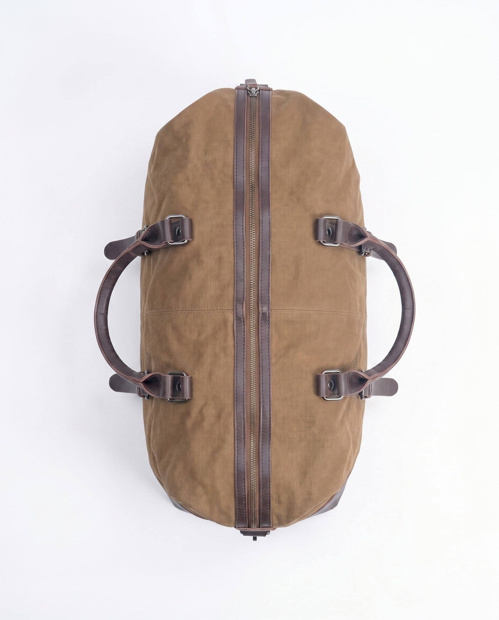 Vintage Rejsetaske til Mænd - Camel Canvas med Fuldnarvet Læder - - Taske - Valmont Wear